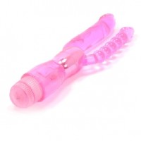 Double Ended Vibrator Multi-Speed Pink